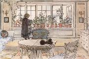 Carl Larsson Vacation Reading Assignment Norge oil painting reproduction